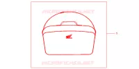 SAC INTERIEUR DE TOP CASE pour Honda CB 500 de 1998