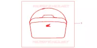 SAC INTERIEUR DE TOP CASE pour Honda CB 500 de 1998
