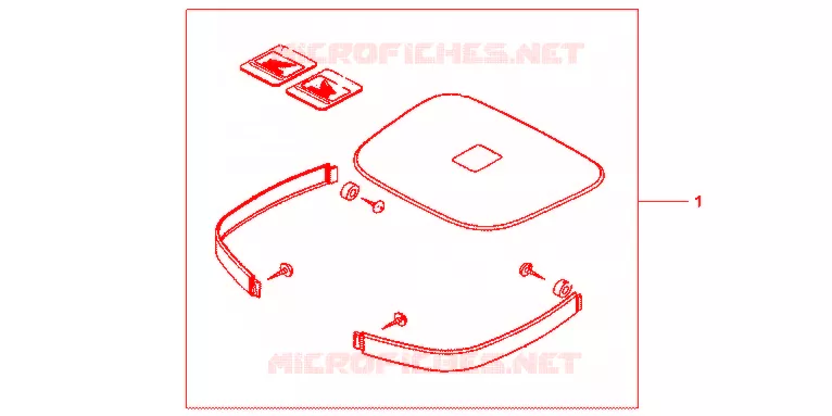 GARNITURES TOP CASE R218 Honda MOTO 500 CB 1998  CB500SW