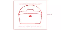 SAC INTERIEUR DE TOP CASE pour Honda CB 500 de 1998