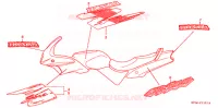 AUTOCOLLANTS (3) pour Honda CB 500 de 1998