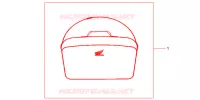 SAC INTERIEUR DE TOP CASE pour Honda CB 500 de 1998