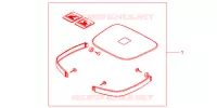 GARNITURES TOP CASE BRUT pour Honda CB 500 de 1998