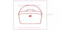 SAC INTERIEUR DE TOP CASE pour Honda CB 500 de 1998