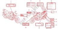 ETIQUETTE DE PRECAUTIONS pour Honda CB 500 34HP de 2000