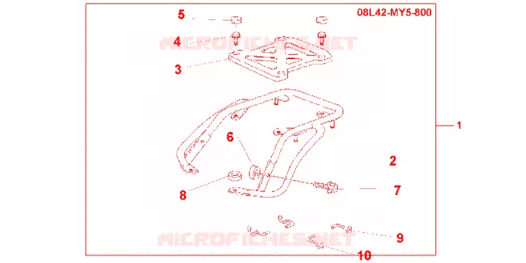 PORTE BAGAGES Honda MOTO 500 CB 2000  CB500SY