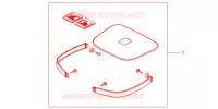 GARNITURES TOP CASE BRUT pour Honda CB 500 de 2000