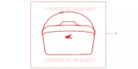 SAC INTERIEUR DE TOP CASE pour Honda CB 500 de 2000