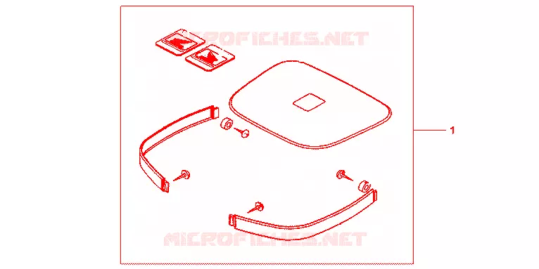 GARNITURES TOP CASE R218 Honda MOTO 500 CB 2000  CB500SY