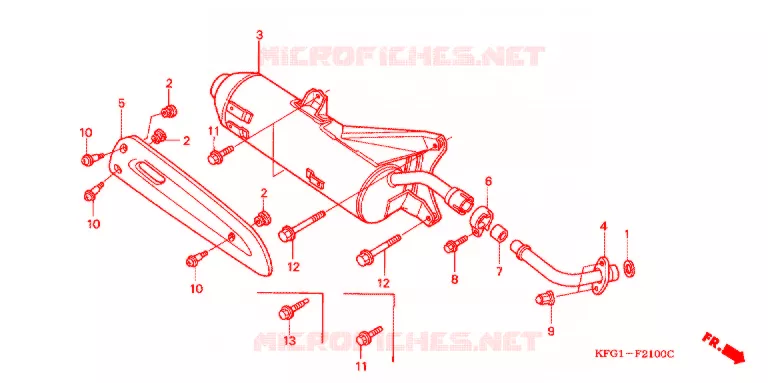 SILENCIEUX D'ECHAPPEMENT Honda SCOOTER 250 FORSIGHT 2001  FES250SEX