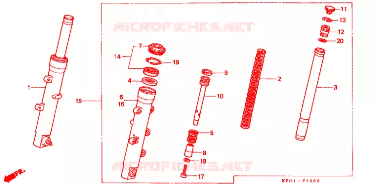 FOURCHE Honda SCOOTER 250 FORSIGHT 2000  FES250X