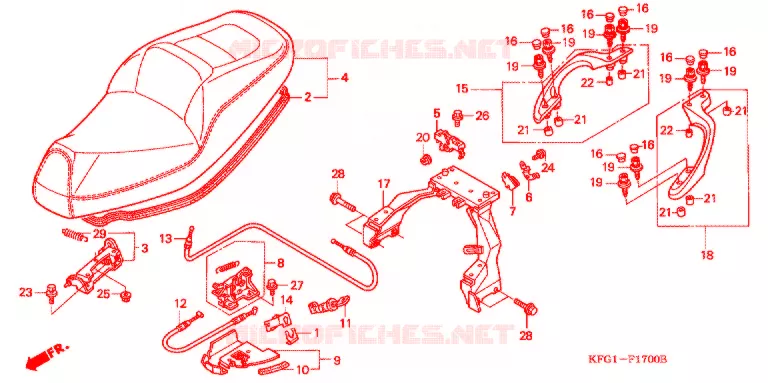SELLE Honda SCOOTER 250 FORSIGHT 2000  FES250X