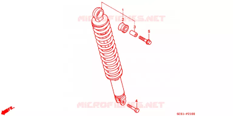 AMORTISSEUR ARRIERE Honda SCOOTER 100 LEAD 2000  NH100X