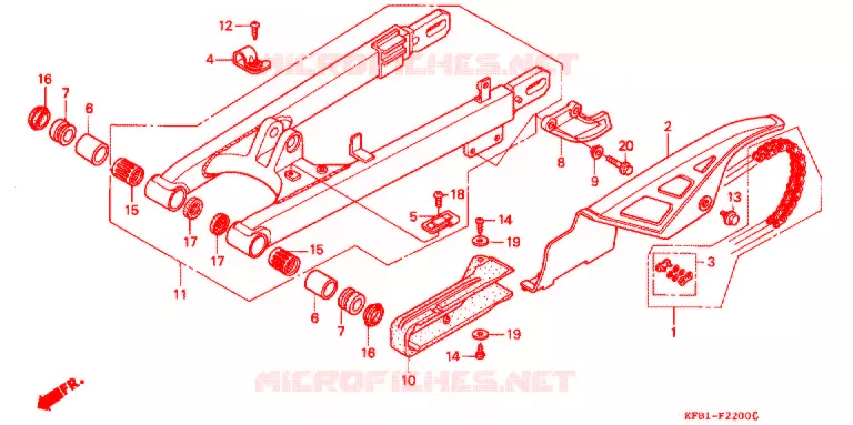 BRAS OSCILLANT Honda MOTO 230 SL 2000  SL230X