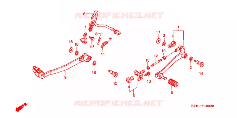 PEDALE Honda MOTO 230 SL 2000  SL230X