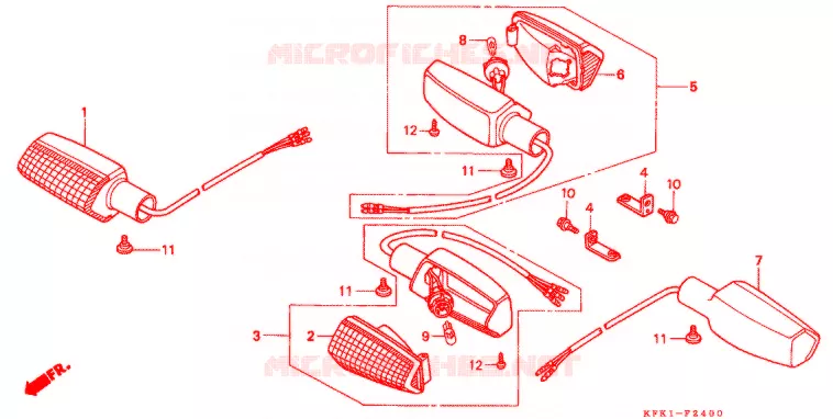CLIGNOTANT Honda MOTO 250 VTR 2002  VTR250Y