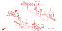 REPOSE PIED pour Honda XR 250 de 2000