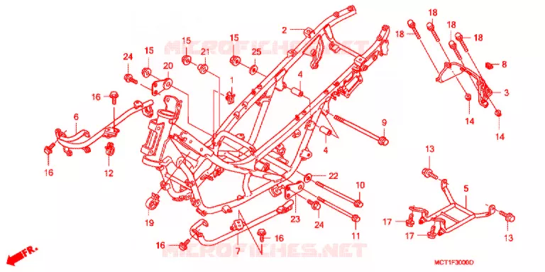CADRE Honda SCOOTER 600 SILVERWING 2002  FJS6001