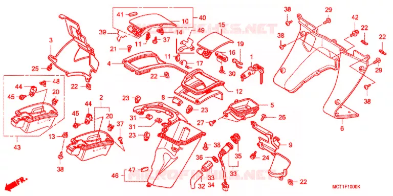 PROTEGE JAMBES (FJS4002 FJS6001/2) Honda SCOOTER 600 SILVERWING 2001  FJS6001