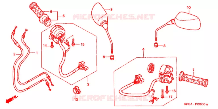 COMMODO - LEVIER - CABLE Honda SCOOTER 250 FORZA 2002  NSS2502_3J