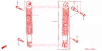 AMORTISSEUR ARRIERE pour Honda FORZA 250 ST ABS IDLE STOP - TOP BOX de 2002