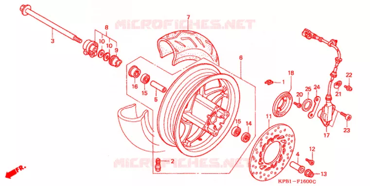 ROUE AVANT Honda SCOOTER 250 FORZA 2002  NSS250A2_3J
