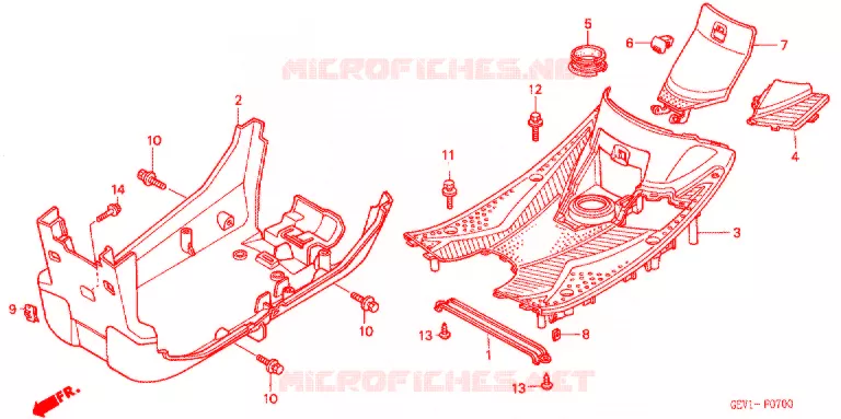 MARCHE PIEDS Honda SCOOTER 50 DIO 2002  SKX502