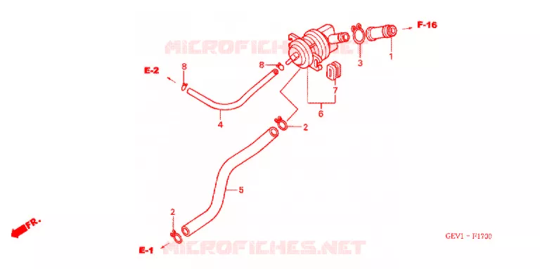 VALVE DE COMMANDE D'INJECTION D'AIR Honda SCOOTER 50 DIO 2004  SKX50S2