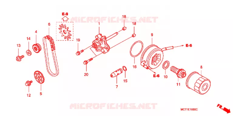POMPE A HUILE Honda SCOOTER 600 SILVERWING 2003  FJS600A3_J