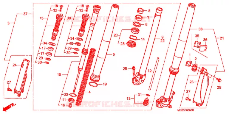 FOURCHE Honda MOTO 450 CRF 2007  CRF450R7