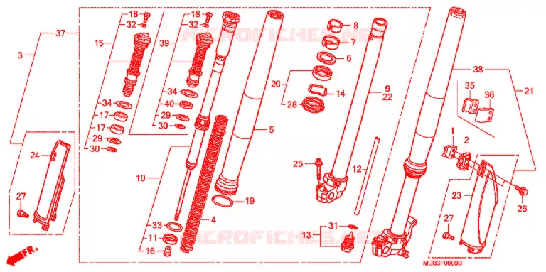 FOURCHE Honda MOTO 450 CRF 2003  CRF450R3