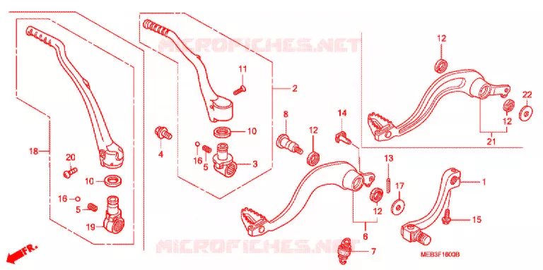 PEDALE - KICK Honda MOTO 450 CRF 2003  CRF450R3