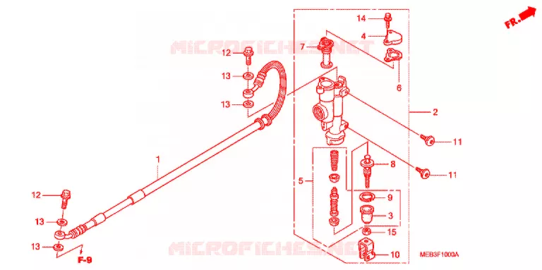 MAITRE-CYLINDRE DE FREIN ARRIERE Honda MOTO 450 CRF 2003  CRF450R3