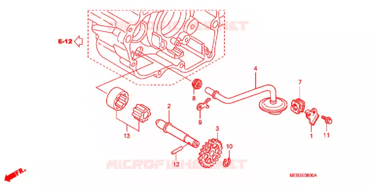 POMPE A HUILE Honda MOTO 450 CRF 2003  CRF450R3