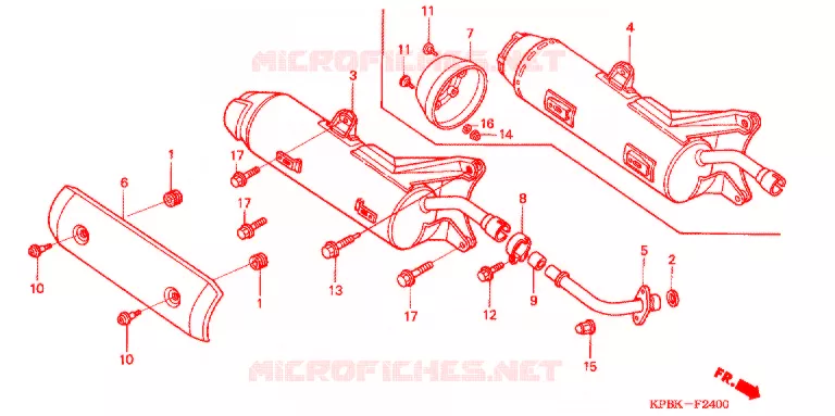 SILENCIEUX D'ECHAPPEMENT Honda SCOOTER 250 FORZA 2003  NSS250C3