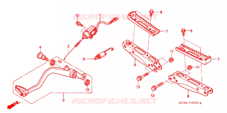 REPOSE PIED Honda ATV 650 FOURTRAX 2003  TRX650FA3