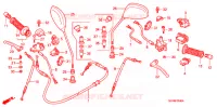 LEVIER DE GUIDON   CABLE   COMMODO pour Honda 50 SMART DIO Z4 de 2004