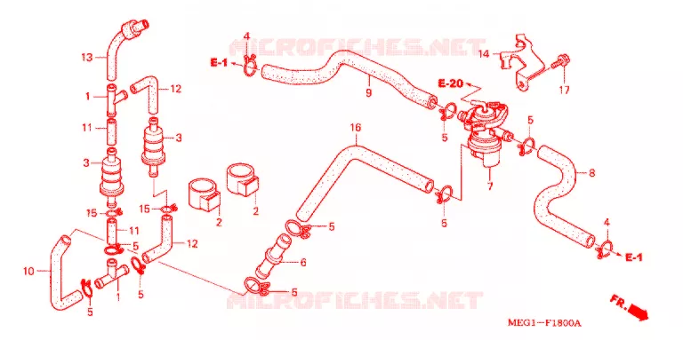 COMMANDE INJECTION D'AIR SOUPAPE Honda MOTO 750 SHADOW 2004  VT750C4_J