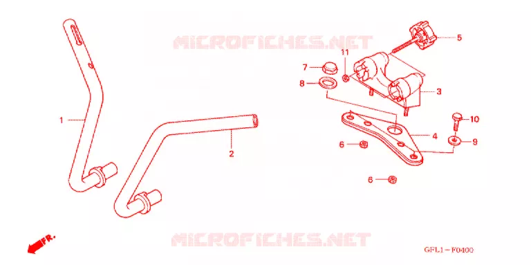 GUIDON - TE DE FOURCHE Honda MOTO 50 MONKEY 2004  Z50J4_M