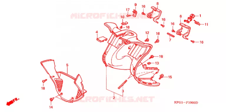 PROTEGE JAMBES Honda SCOOTER 250 FORSIGHT 2005  FES250SE5