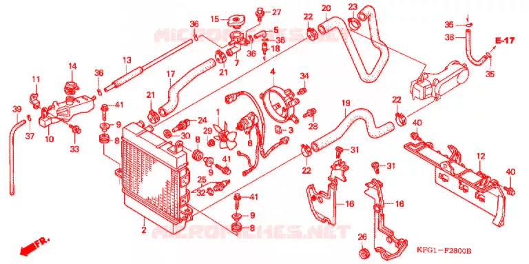 RADIATEUR Honda SCOOTER 250 FORSIGHT 2005  FES250SE5