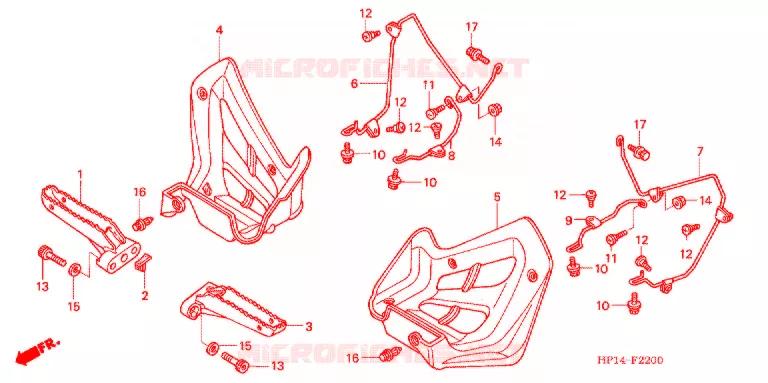 REPOSE PIED Honda ATV 450 FOURTRAX 2005  TRX450R5