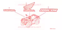 AUTOCOLLANTS pour Honda FOURTRAX 650 RINCON de 2005