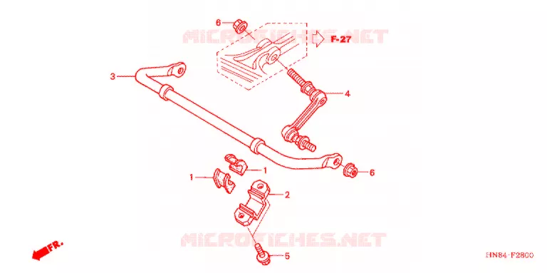 BARRE ANTI ROULIS Honda ATV 650 FOURTRAX 2005  TRX650FA5