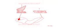 T (VTR2503,5,7) pour Honda VTR 250 de 2005