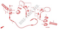 COMMODO   CABLE   RETROVISEUR (FES1253 5) (FES1503 5) pour Honda PANTHEON 125 FES de 2004