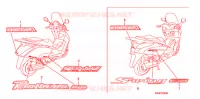 AUTOCOLLANTS pour Honda S WING 125 FES ABS de 2007