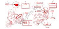 ETIQUETTE DE PRECAUTIONS (FES1257/A7) (FES1507/A7) pour Honda S WING 125 FES ABS de 2008