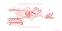 AUTOCOLLANTS pour Honda TRX 250 FOURTRAX RECON Standard de 2016