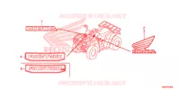 AUTOCOLLANTS pour Honda TRX 250 FOURTRAX RECON Standard de 2016